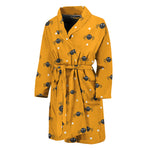 Halloween Spider Pattern Print Men's Bathrobe