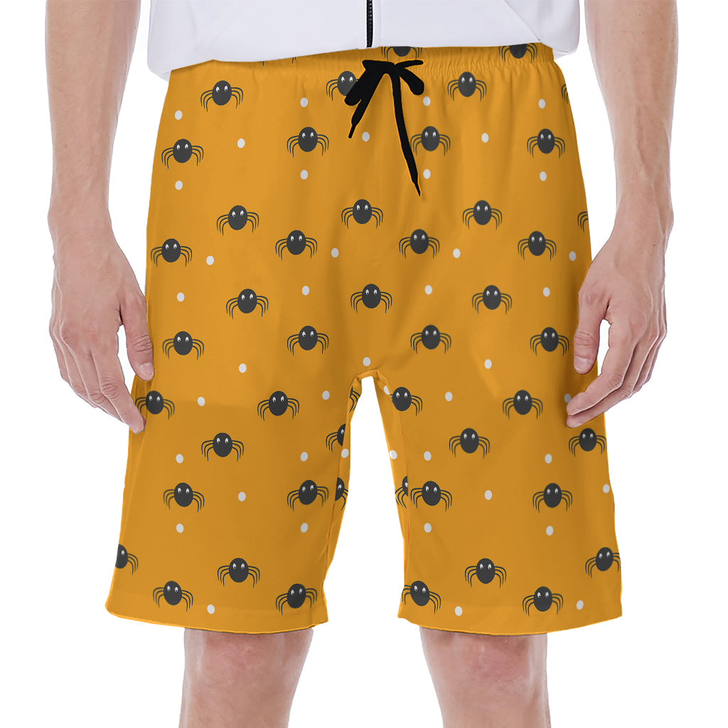 Halloween Spider Pattern Print Men's Beach Shorts