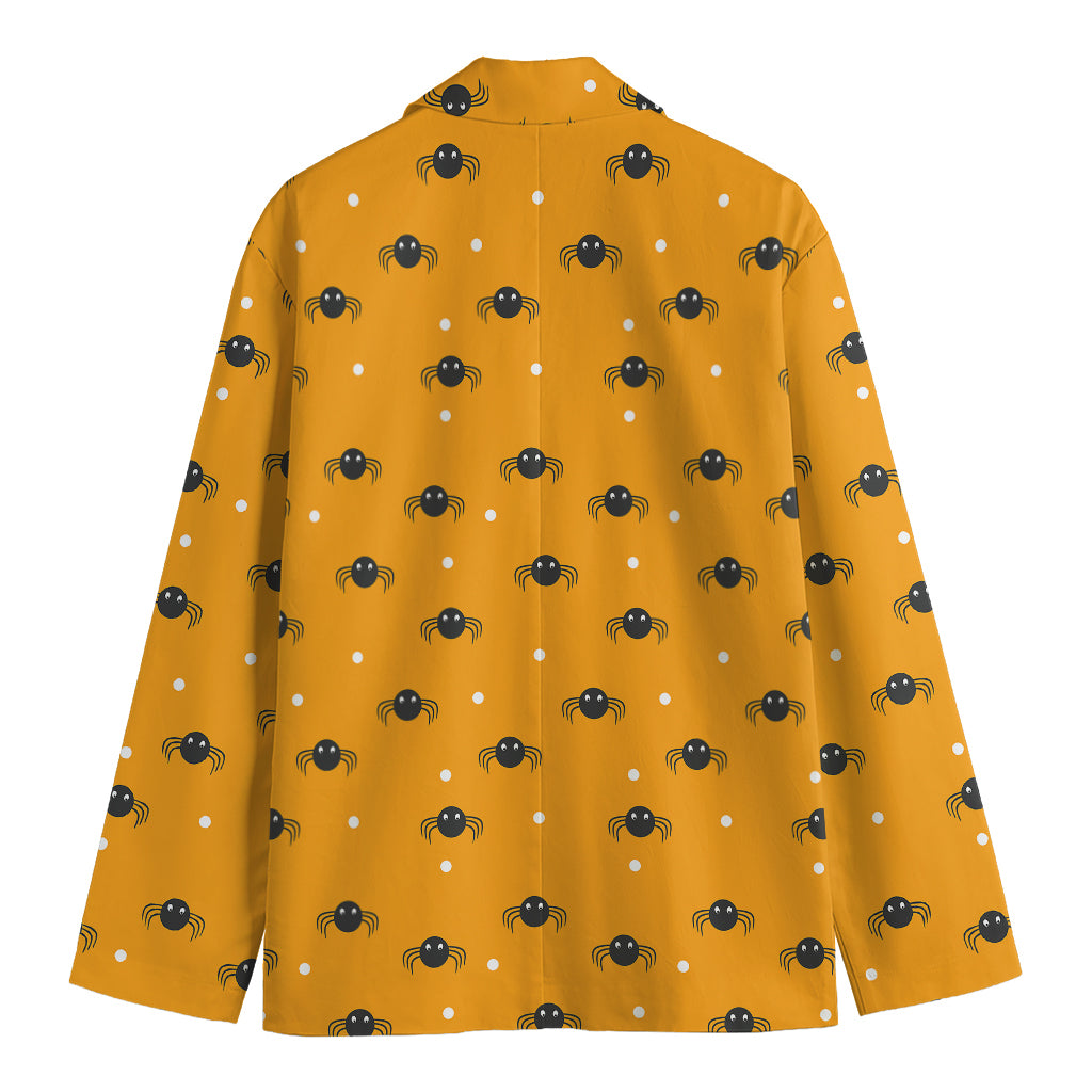 Halloween Spider Pattern Print Men's Cotton Blazer