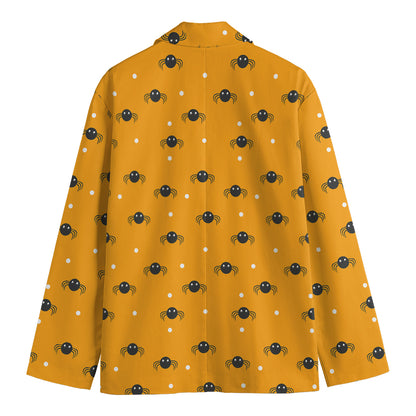 Halloween Spider Pattern Print Men's Cotton Blazer