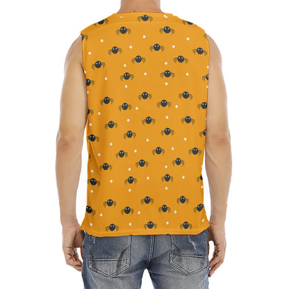 Halloween Spider Pattern Print Men's Fitness Tank Top