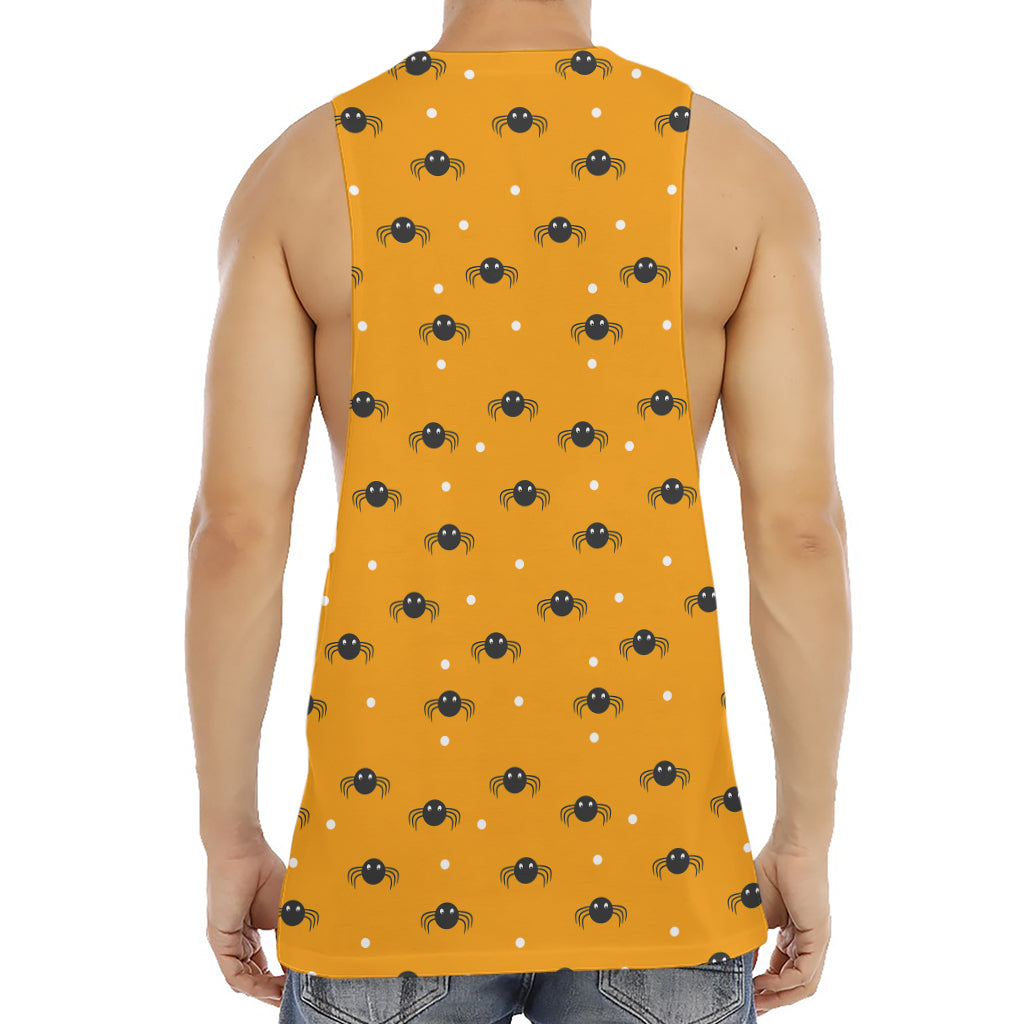 Halloween Spider Pattern Print Men's Muscle Tank Top