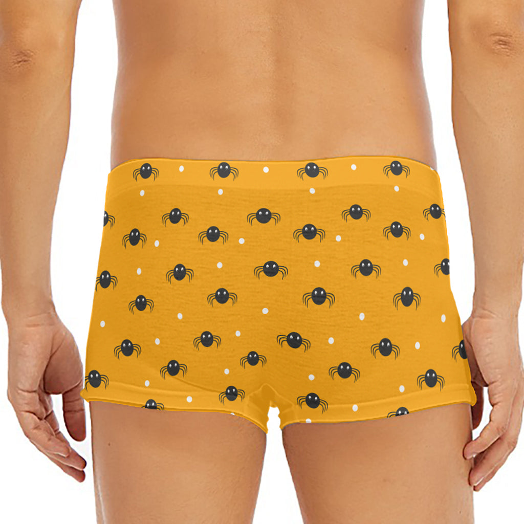 Halloween Spider Pattern Print Men's Short Boxer Briefs