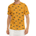 Halloween Spider Pattern Print Men's Short Sleeve Rash Guard
