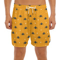 Halloween Spider Pattern Print Men's Split Running Shorts