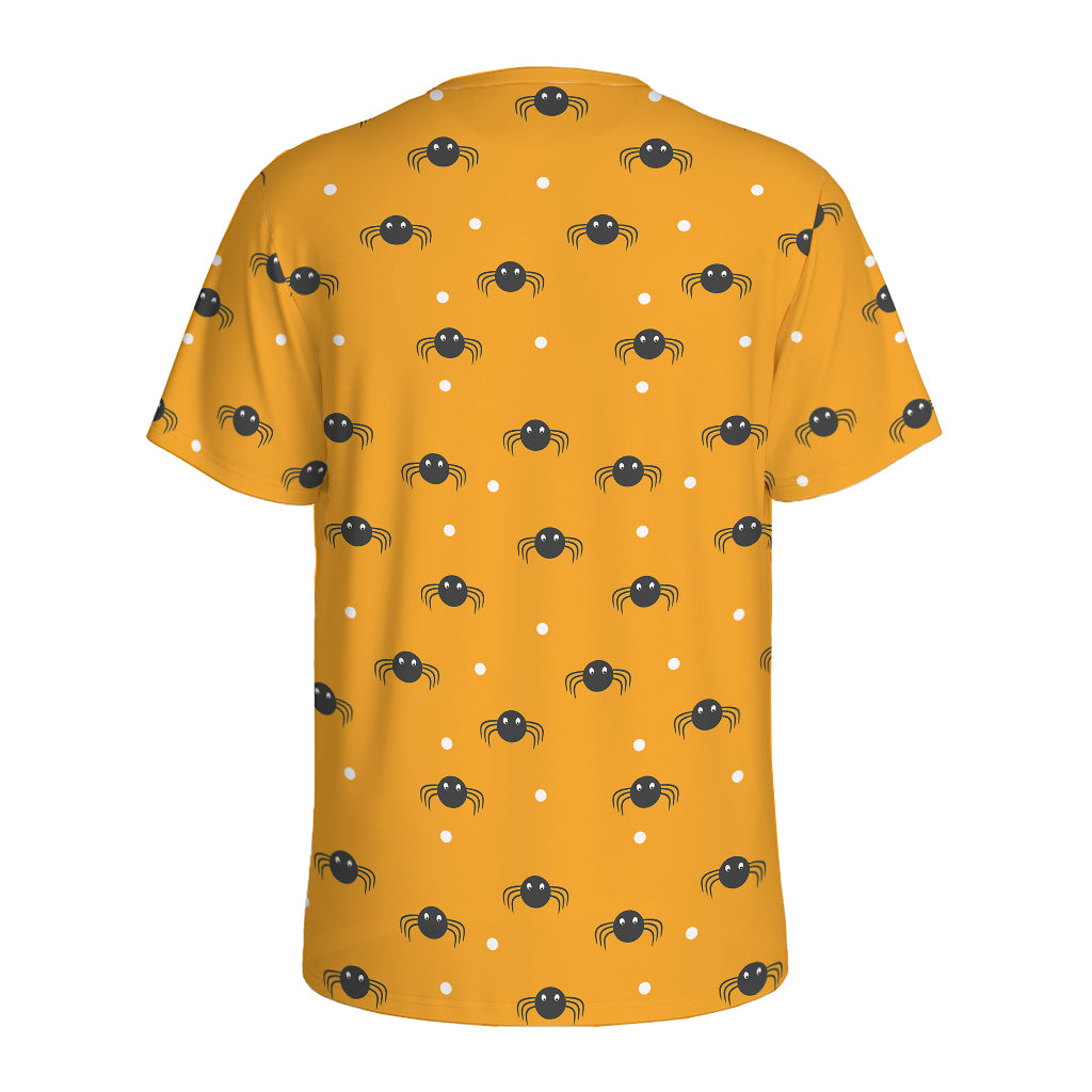Halloween Spider Pattern Print Men's Sports T-Shirt