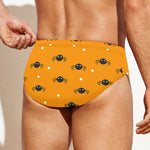 Halloween Spider Pattern Print Men's Swim Briefs