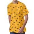 Halloween Spider Pattern Print Men's Velvet T-Shirt