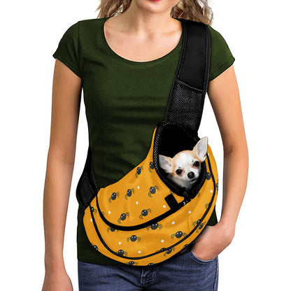 Halloween Spider Pattern Print Pet Sling Carrier