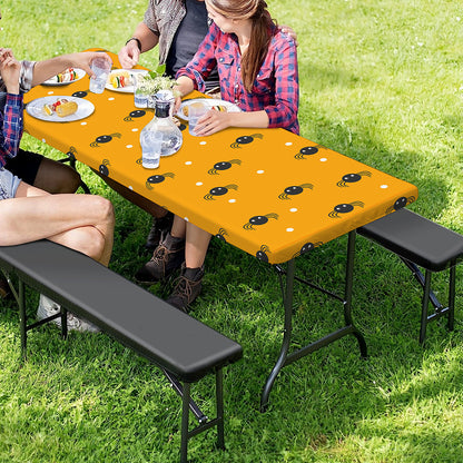 Halloween Spider Pattern Print Picnic Table Cover