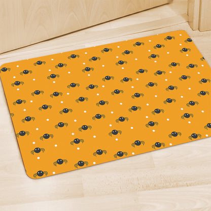 Halloween Spider Pattern Print Polyester Doormat