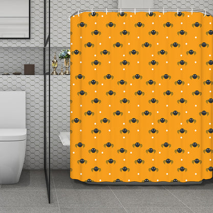 Halloween Spider Pattern Print Polyester Shower Curtain