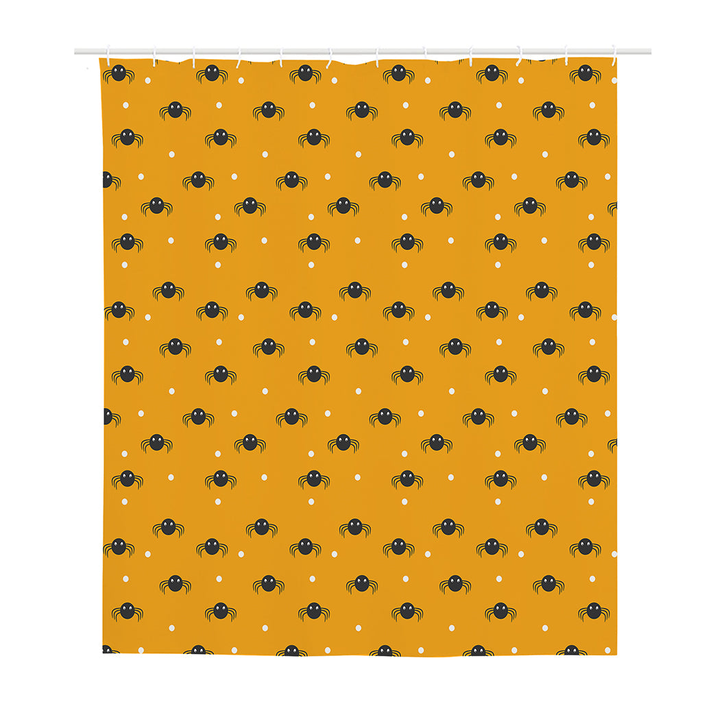Halloween Spider Pattern Print Polyester Shower Curtain