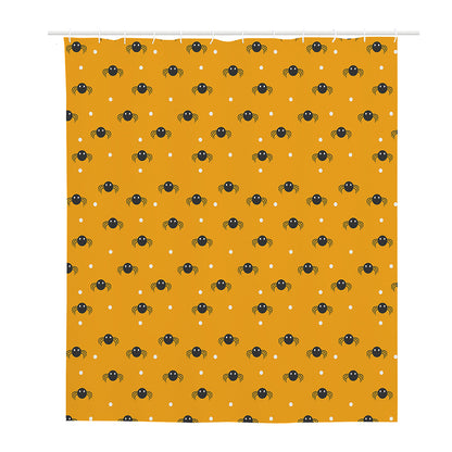 Halloween Spider Pattern Print Polyester Shower Curtain