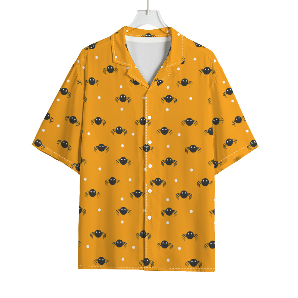 Halloween Spider Pattern Print Rayon Hawaiian Shirt