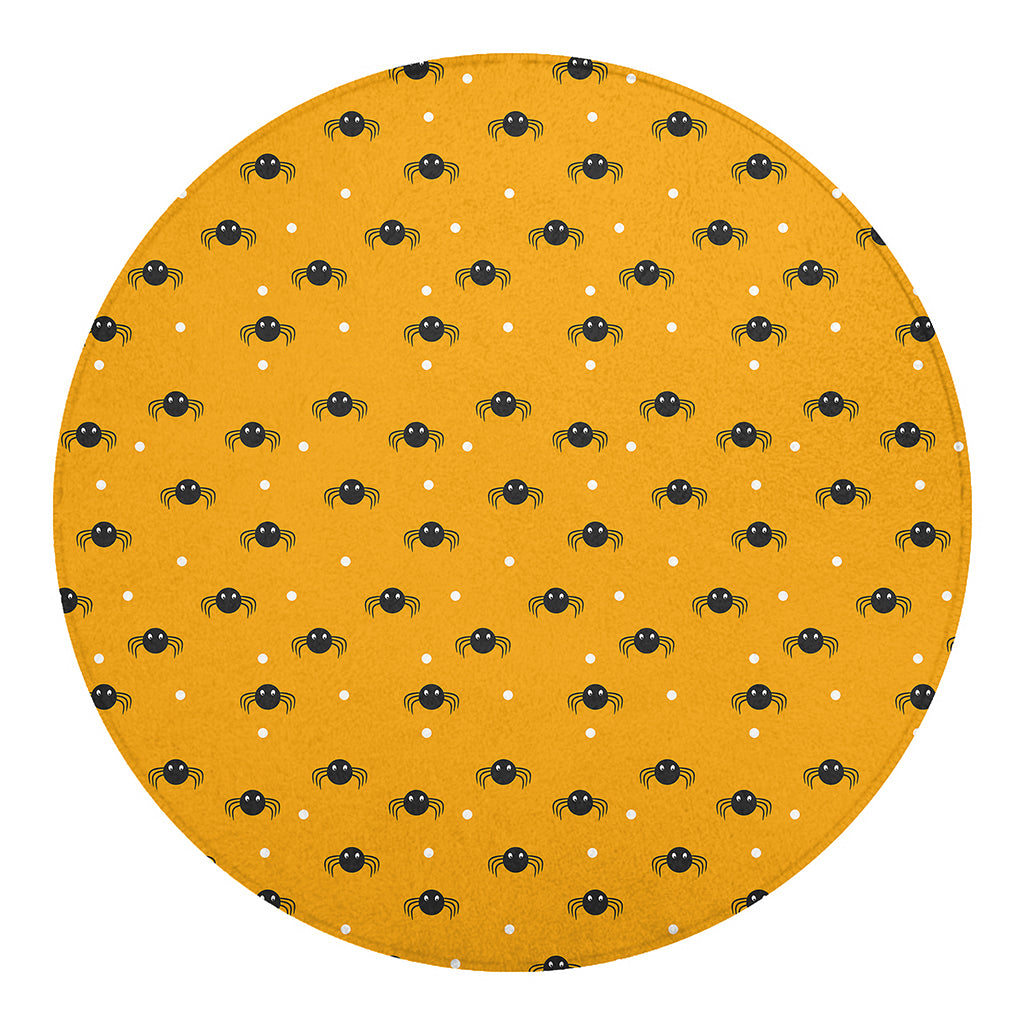 Halloween Spider Pattern Print Round Blanket
