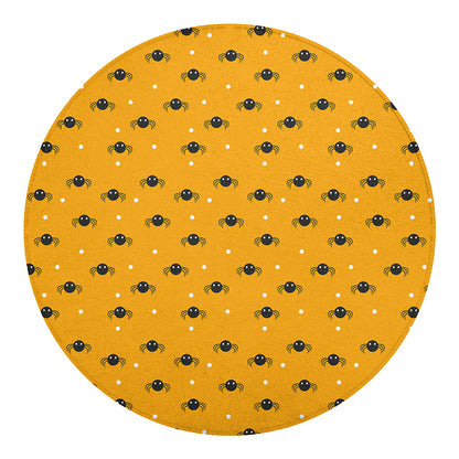 Halloween Spider Pattern Print Round Blanket