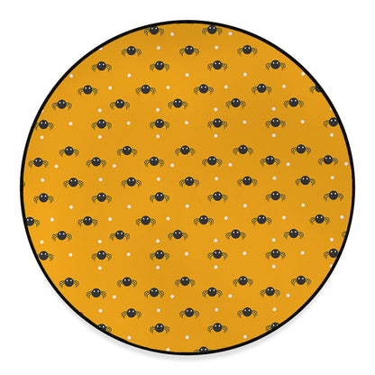 Halloween Spider Pattern Print Round Floor Mat