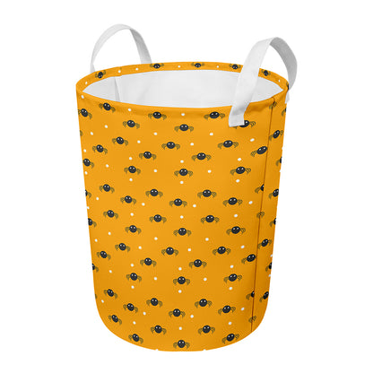 Halloween Spider Pattern Print Round Laundry Basket