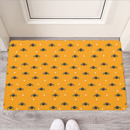 Halloween Spider Pattern Print Rubber Doormat