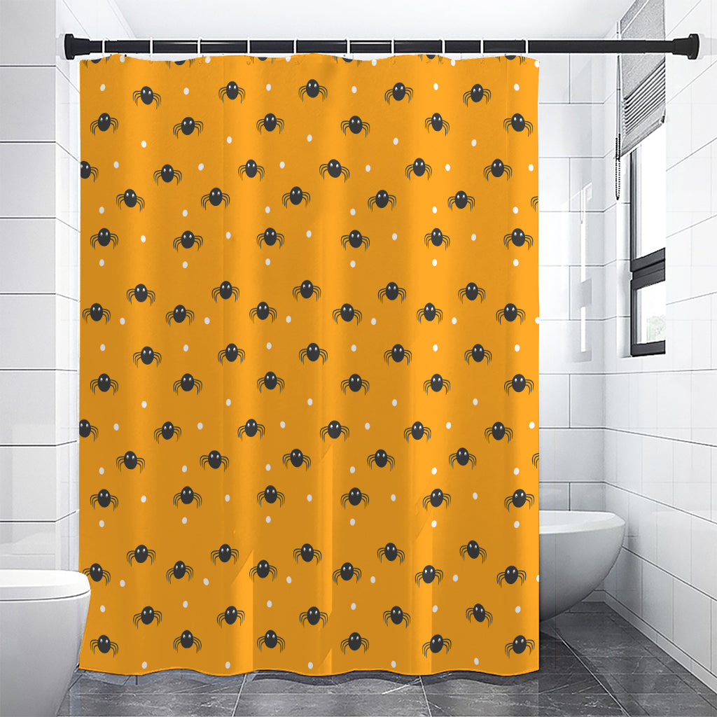 Halloween Spider Pattern Print Shower Curtain