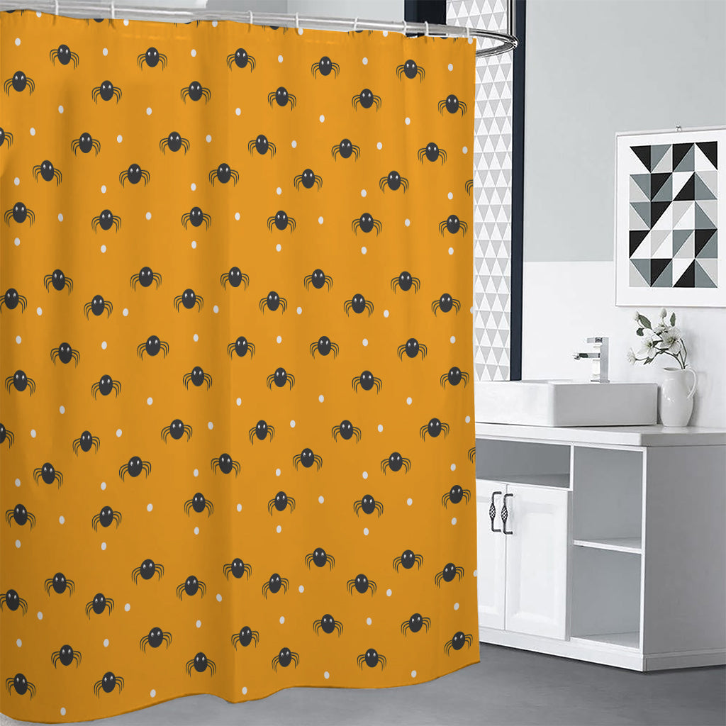 Halloween Spider Pattern Print Shower Curtain