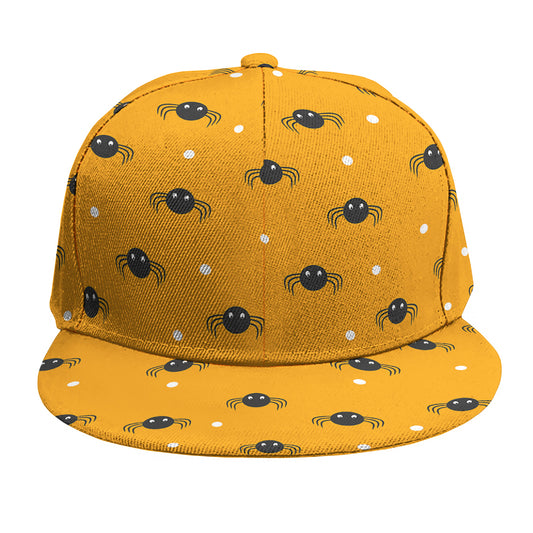 Halloween Spider Pattern Print Snapback Cap