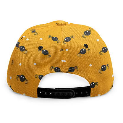 Halloween Spider Pattern Print Snapback Cap