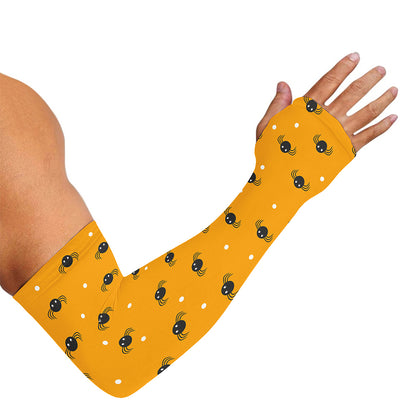 Halloween Spider Pattern Print Sun Protection Arm Sleeves