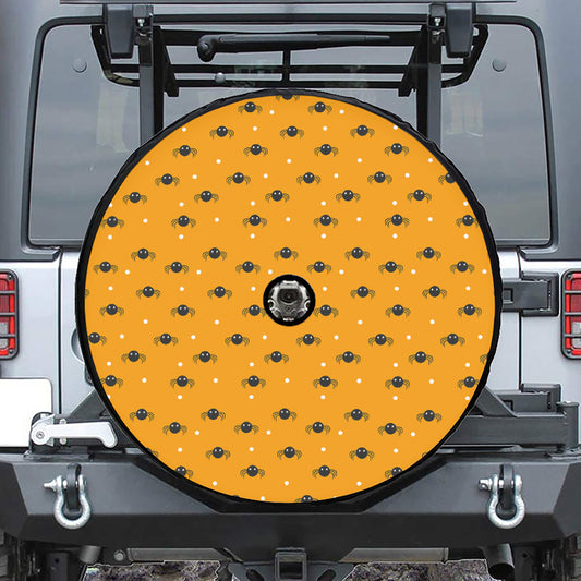 Halloween Spider Pattern Print Tire Cover With Camera Hole