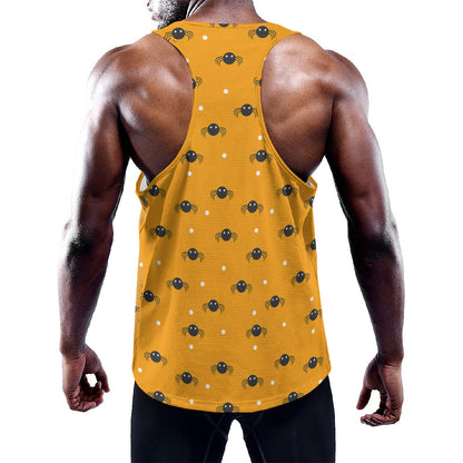 Halloween Spider Pattern Print Training Tank Top