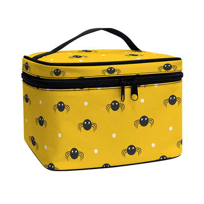 Halloween Spider Pattern Print Travel Makeup Bag