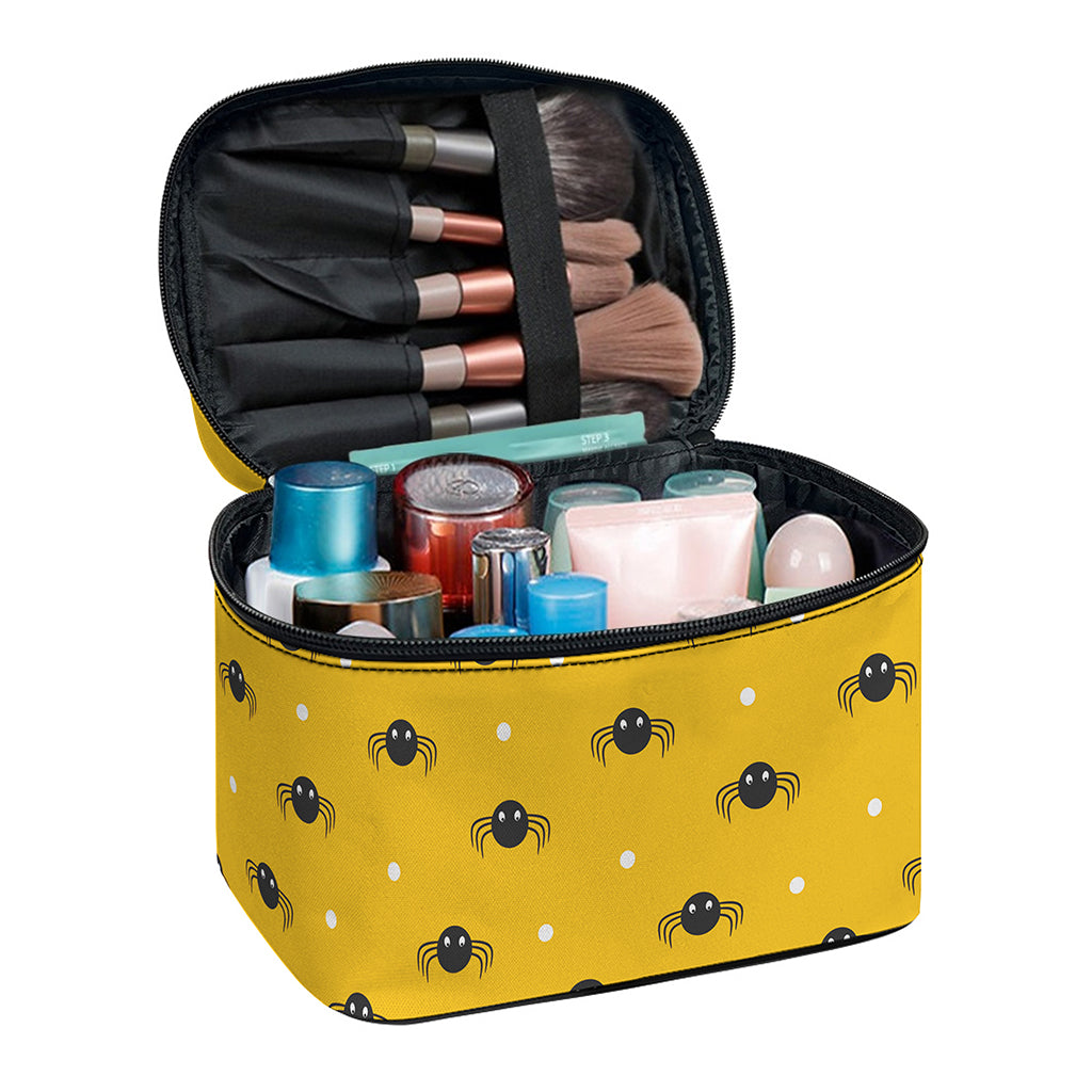 Halloween Spider Pattern Print Travel Makeup Bag