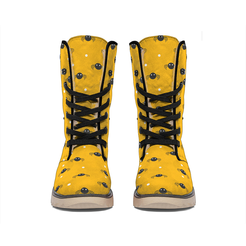 Halloween Spider Pattern Print Winter Boots