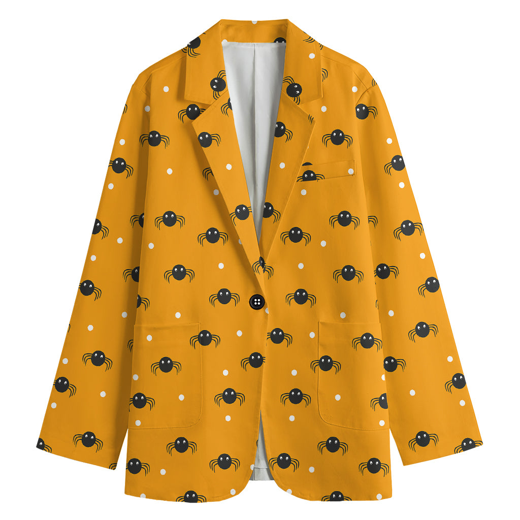 Halloween Spider Pattern Print Women's Blazer