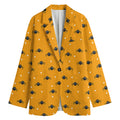 Halloween Spider Pattern Print Women's Cotton Blazer