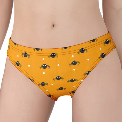 Halloween Spider Pattern Print Women's Panties