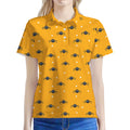 Halloween Spider Pattern Print Women's Polo Shirt