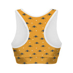 Halloween Spider Pattern Print Women's Sports Bra