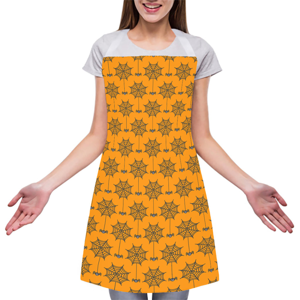 Halloween Spider Web Pattern Print Adjustable Apron