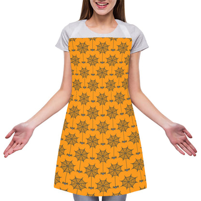Halloween Spider Web Pattern Print Adjustable Apron