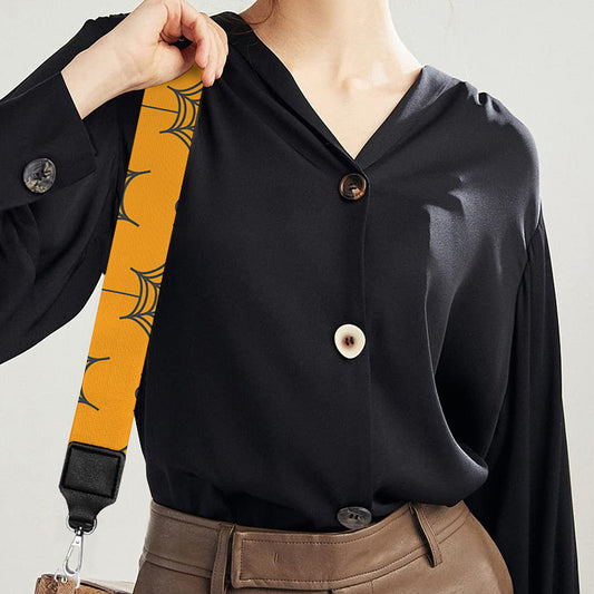 Halloween Spider Web Pattern Print Bag Strap