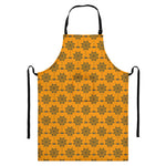 Halloween Spider Web Pattern Print Bib Apron With Pocket