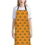 Halloween Spider Web Pattern Print Bib Apron With Pocket