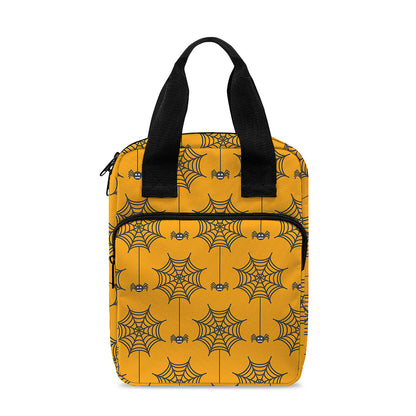 Halloween Spider Web Pattern Print Bible Tote Bag