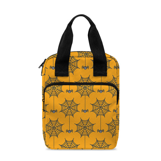 Halloween Spider Web Pattern Print Bible Tote Bag