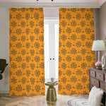 Halloween Spider Web Pattern Print Blackout Pencil Pleat Curtains