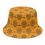 Halloween Spider Web Pattern Print Bucket Hat