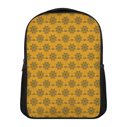Halloween Spider Web Pattern Print Casual Backpack