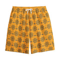 Halloween Spider Web Pattern Print Cotton Shorts